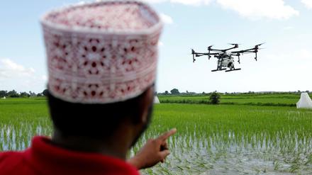 Viele Anwendungsgebiete. Auch in der Landwirtschaft werden die Drohnen von DJI eingesetzt. 