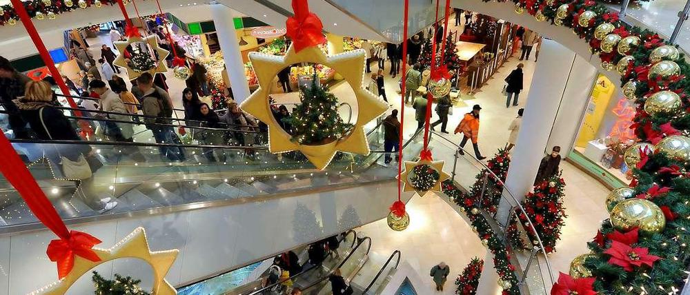 Fröhliche Weihnachten. Die Konsumlust der Verbraucher freut den Einzelhandel.