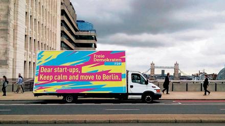 Nicht nur die ehemalige Wirtschaftssenatorin Yzer wollte Start-ups in die Hauptstadt locken. Nach dem Brexit warb die FDP in London für den Standort Berlin. 
