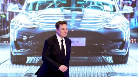 Tesla-Chef Elon Musk bei einer Präsentation im Januar 2020