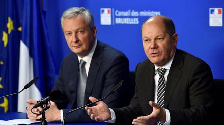 Bruno Le Maire und Olaf Scholz. 