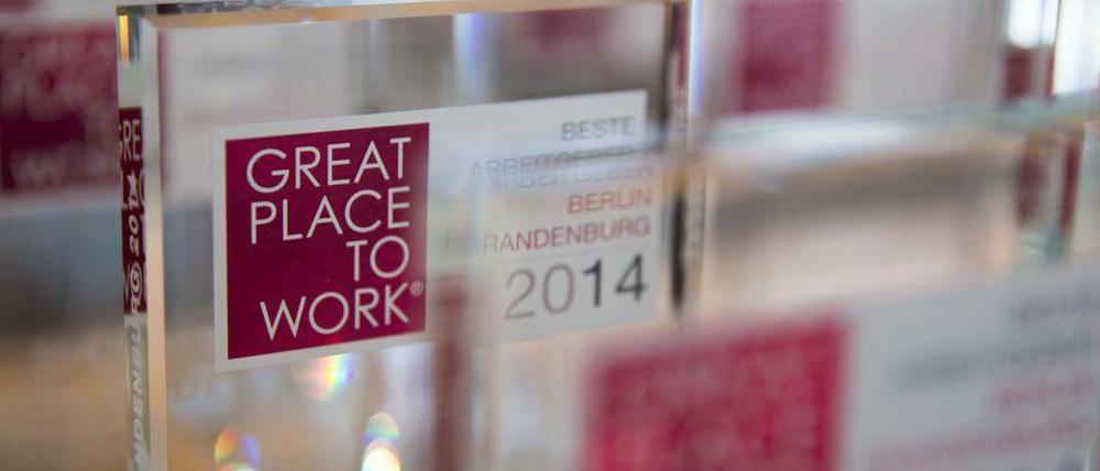 Am Dienstag wurden die besten Arbeitgeber 2014 in Berlin/Brandenburg ausgezeichnet. 