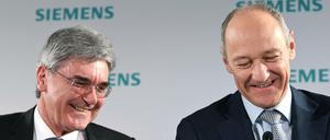 Siemens-Chef Joe Kaeser (links) und sein designierter Nachfolger Roland Busch. 