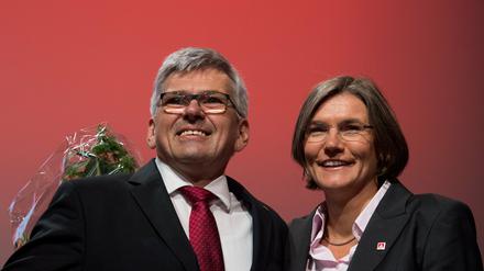 An die Spitze gewählt. Der Erste Vorsitzende der IG Metall Jörg Hofmann und Stellvertreterin Christiane Benner.