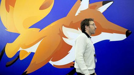 Firefox, hier das Logo des Unternehmens, ist mit seinem Browser auf Millionen von PCs vertreten. 