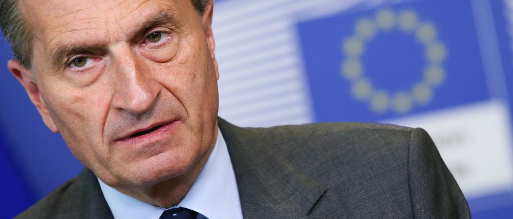 EU-Kommissar Oettinger ist besorgt um die Rolle Europas in der Weltwirtschaft.