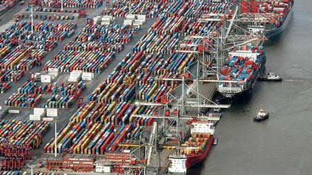 Der Hamburger Hafen ist ein Sinnbild für eine florierende Wirtschaft. Hier ein Foto aus dem Jahr 2007.
