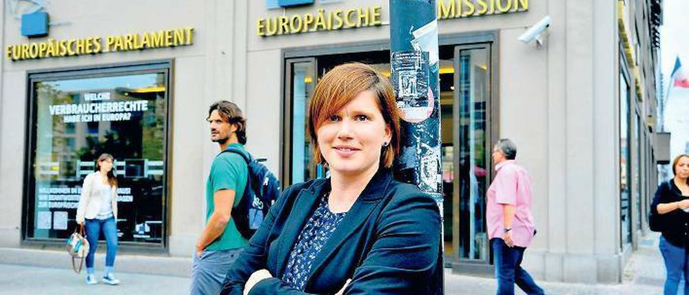 Europa in Berlin. Claudia Guske ist Pressereferentin der deutschen Vertretung der Europäischen Kommission am Brandenburger Tor. 