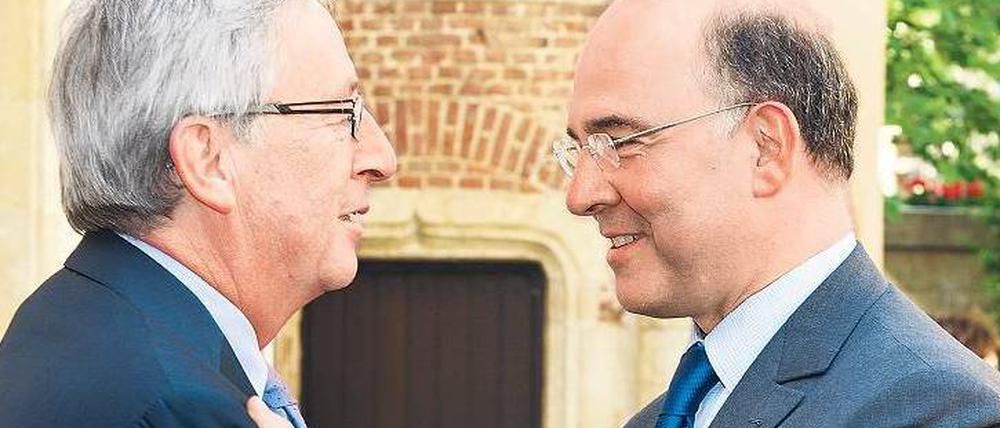 Ziemlich beste Freunde. Frankreichs Finanzminister Pierre Moscovici (rechts) hält große Stücke auf Jean-Claude Juncker. 