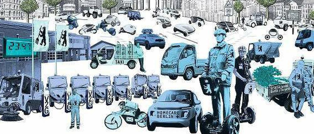 In Bewegung. Drei Szenarien zeigen, wie sich Elektroautos durchsetzen, zum Beispiel über den Güter- und Lieferverkehr. 