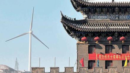 Markt hinter Mauern. Deutsche Windanlagenbauer klagen, dass sie wegen hoher Zölle nicht vom Boom in China profitieren. Foto: Reuters