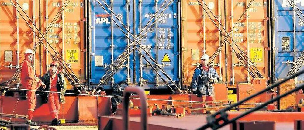 Weniger Handel. An dem Güterumschlag im Hamburger Hafen wird sich die Lage der Konjunktur ablesen lassen. 