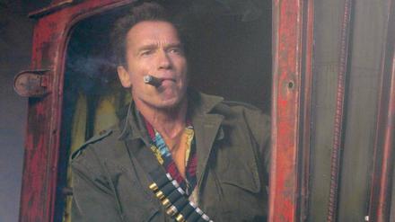 Arnold Schwarzenegger in „The Expendables“: Der US-Blockbuster ist einer der am meisten runtergeladenen Filme. Foto: p-a/Zumapress.com
