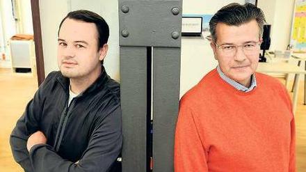 Netzwerk trifft Banker: Die Bergfürst-Gründer Dennis Bemmann (li.) und Guido Sandler.