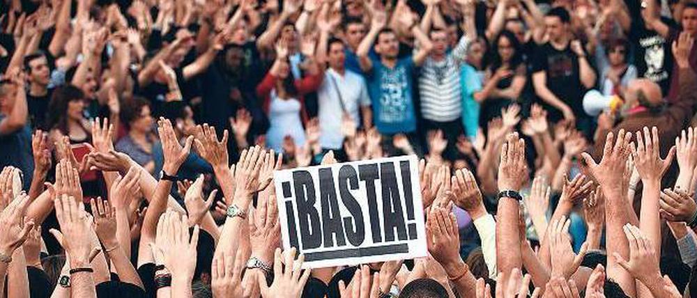 Generation Genug! In Spanien hat fast jeder zweite Jugendliche keine Arbeit. Regelmäßig gibt es deshalb Proteste. Foto: Morenatti/AP/dapd