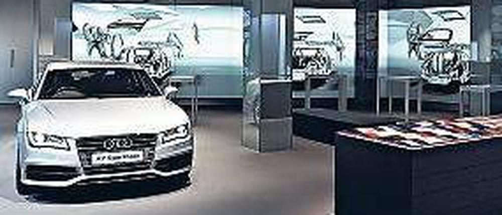 Wenig Autos, viel Technik. Die neuen Boutiquen von Audi. Foto: obs/Audi AG