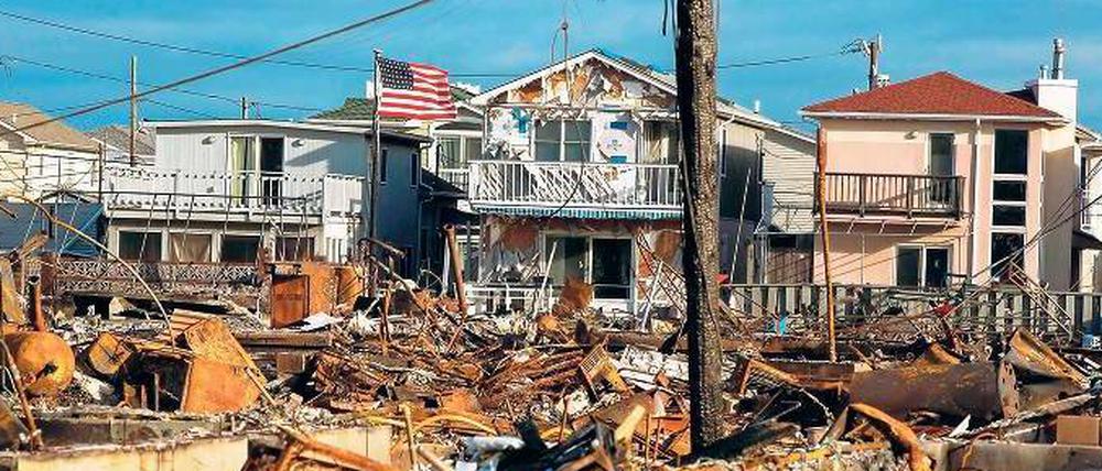 Ein Bild der Verwüstung. Durch den Wirbelsturm Sandy kamen in den USA rund 120 Menschen ums Leben. 