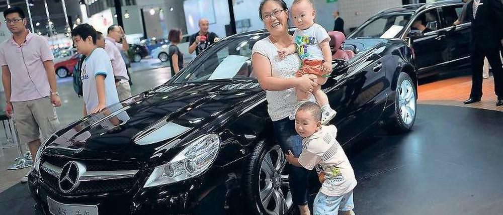 Glanz aus Europa. Für Chinas wachsende Mittelschicht sind Premiumautos das Statussymbol schlechthin. Foto: AFP