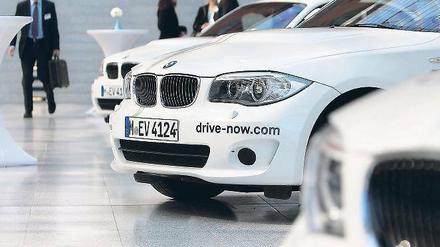 Weiße Flotte. Die 40 elektrischen BMW gingen am Mittwoch ans Netz.