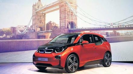 So sieht er aus: BMW stellte am Montag in New York, Peking und London das Elektroauto vor, das in Leipzig gebaut wird.
