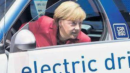 Merkel unter Strom.