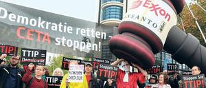 Protest gegen Ceta-Abkommen in Berlin.