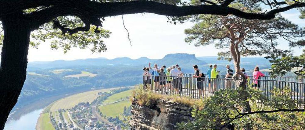 Schöne Aussicht. Die Sächsische Schweiz zählt zu den beliebtesten Zielen in Deutschland. Auf der ITB will Sachsen mit der Schönheit seiner Natur werben, zuletzt hat das Image des Bundeslandes gelitten, auch wegen Pegida. 