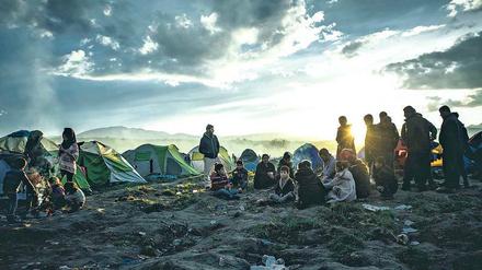 Szenen einer Flucht: Nach dem Bau von Grenzzäunen – hier in Idomeni – ist die Zahl der Geflohenen gesunken. 