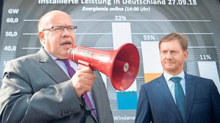 Einsatz für die Lausitz. Peter Altmaier und Sachsens Ministerpräsident Michael Kretschmer besuchen das Braunkohlekraftwerk Boxberg.