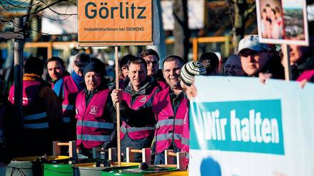 Der Protest hat gewirkt, das Siemens-Werk in Görlitz bleibt bestehen.