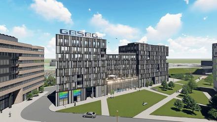 Schick: Die neue Zentrale der Gasag auf dem Euref-Campus, die Ende des Jahres fertig sein soll. 