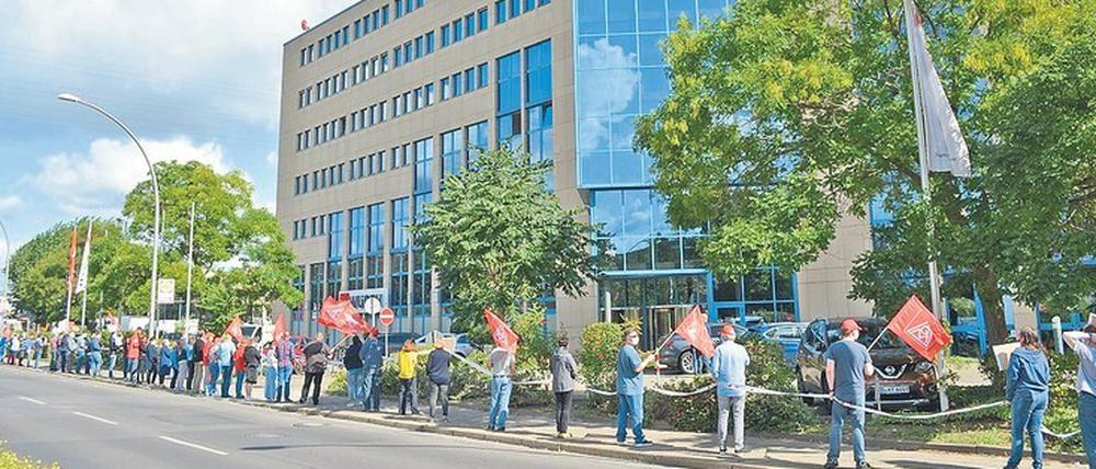 Machtkampf. Bei Francotyp-Postalia wurde schon Ende vergangenen Jahres gegen die Abbaupläne der Unternehmensführung protestiert. 