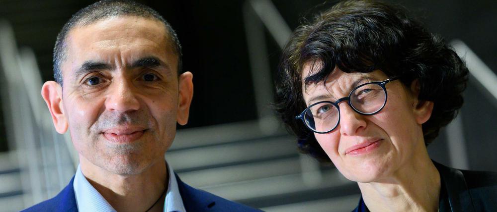 Ugur Sahin und Özlem Türeci, die Gründer des Mainzer Corona-Impfstoff-Entwicklers Biontech