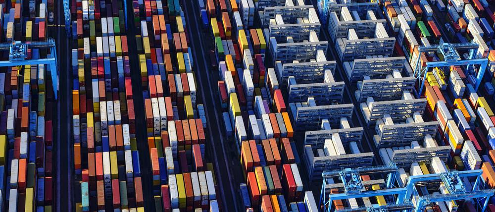 In Rotterdam, dem größte Hafen Europas, stiegen zwischenzeitlich die Wartezeiten von Containerschiffen deutlich.