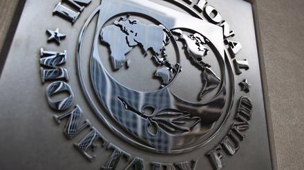 Das Logo des Internationale Währungsfonds an dessen Hauptsitz.