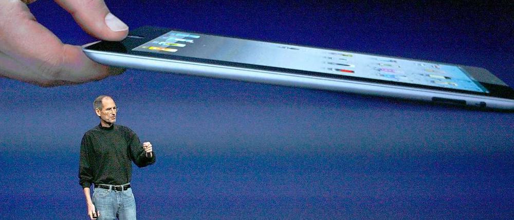 Apple-Chef Steve Jobs stellt neues iPad vor.