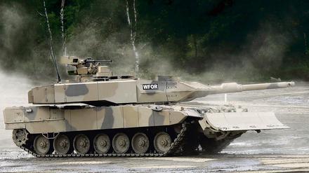 Im Einsatz: der Kampfpanzer Leopard 