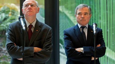 Bundestagpräsident Norber Lammert (l.) und der Präsident der französischen Nationalversammlung Bernard Accoyer.