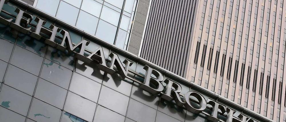 Die Zentrale der Bank Lehman Brothers in New York kurz nach ihrer Pleite im Jahr 2008.