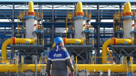 Eine Anlage des russischen Energieunternehmens Gazprom.