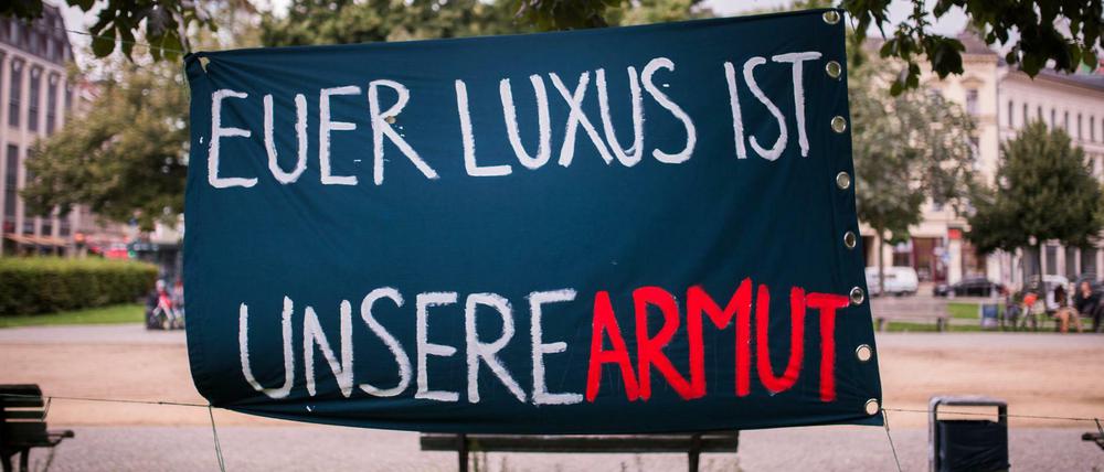 Protest gegen soziale Ungleichheit in Berlin 