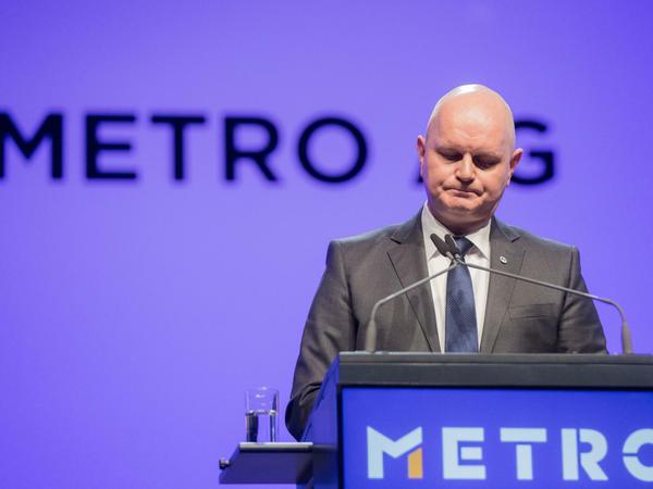 Metro-Chef Olaf Koch auf der Hauptversammlung am Freitag in Düsseldorf.