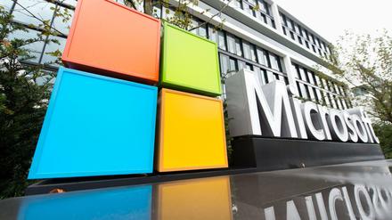 Die Fassade der neuen Microsoft-Deutschland-Zentrale in München.