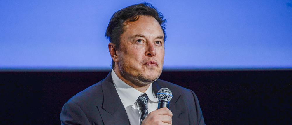 Elon Musk bei der Konferenz Offshore Northern Seas 2022 (ONS).