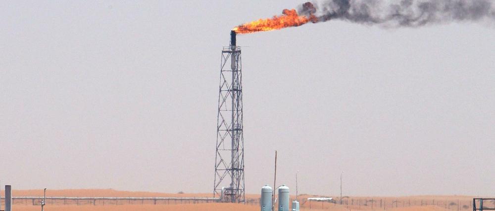 Das Khurais-Ölfeld, rund 160 Kilometer von Saudi-Arabiens Hauptstadt Riad entfernt. Die Preise zogen stark an.
