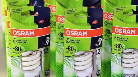 80 Prozent weniger Stromverbrauch, aber zuletzt 25 Prozent Preisaufschlag: Energiesparlampen von Osram.