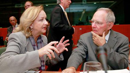 Haben viel zu bereden: Finanzminister Wolfgang Schäuble (r.) und seine österreichische Amtskollegin Maria Fekter.