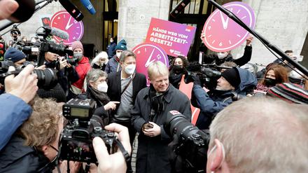 Der DGB-Vorsitzende Reiner Hoffmann protestierte vergangene Woche gegen Änderungen des Arbeitszeitgesetzes. 
