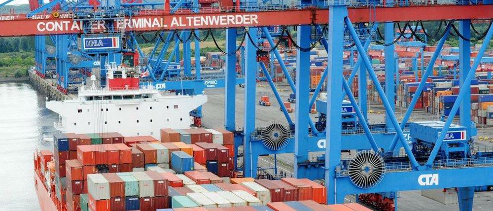 Container-Terminal in Hamburg