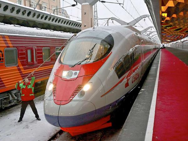 Ein Hochgeschwindigkeitszug der Russischen Eisenbahn (Symbolbild)